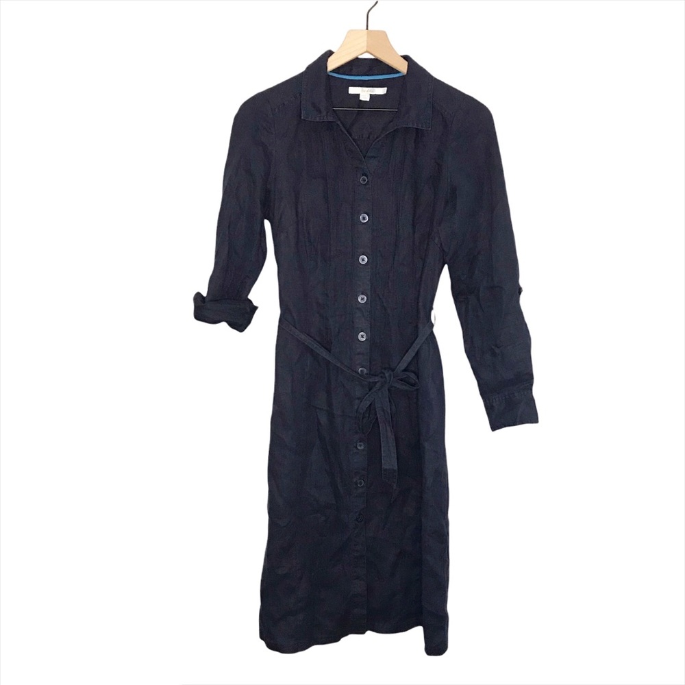 Boden Linen Tie Shirt Dress 6L